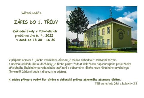 Zápis do&nbsp;1. třídy 1